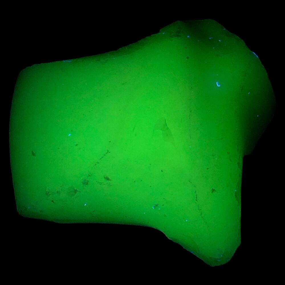 Satin Blue Art Glass Cullet Manganese Glowing Slag Glass #4GX115‎